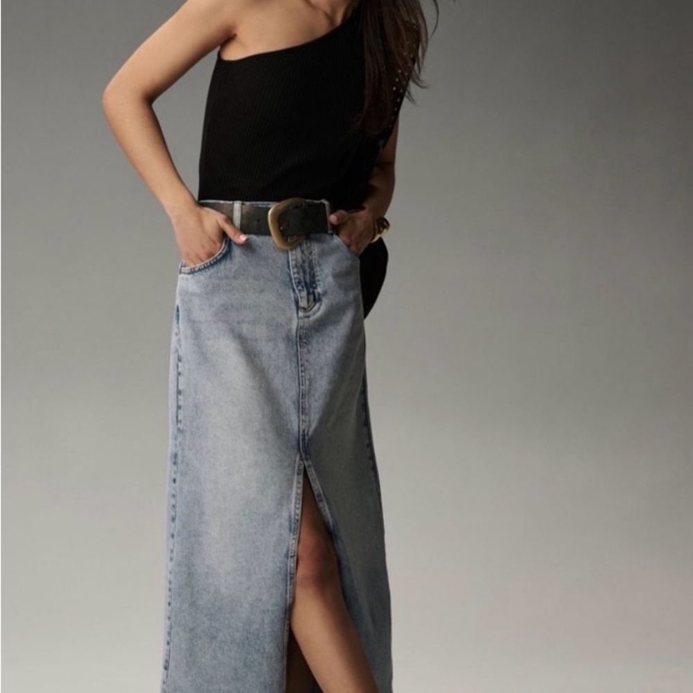 Anthropologie’s Pilcro Madi Blue Denim Fabric - Picture 1 of 5